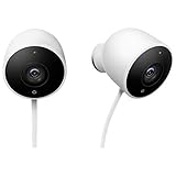 Nest Google CAM Outdoor - Paquete de 2-1ª generación - Cámara Resistente a la Intemperie para Exteriores - Cámara de vigilancia con visión Nocturna - Control con tu teléfono