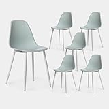 KLAST Pack 6 sillas de Comedor en Polipropileno Menta