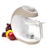 Jané Chefkiss, Robot Cocina Bebé, Multifunción 7 en 1, Procesador Alimentos, Cocina al Vapor, Descongela, Recalienta, Esteriliza, Bate, Mezcla, Limpieza Automática