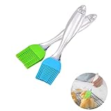 2 Pcs Pincel Cocina, BBQ Pincel, Pincel de Pastelaria, Resistente a Altas Temperaturas Pinceles de Silicone Traje para Barbacoas, Repostería, Revolver Alimentos, Baking Cooking