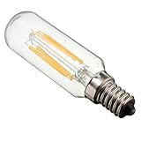 CENPEK 2 Unidades E14 T25 LED 6W Bombilla para Campana extractora, 600LM, Reemplazo incandescente de 60W, Bombilla de filamento Edison, Blanco diurno 6000K, No Regulable, Lámpara