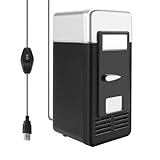 Fozriybefy USB Mini Nevera Congelador Envío Directo Frío USB Mini Nevera Mini Refrigerador De Soda Portátil Pequeño para Coche Negro