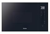 Haier Series 2&4 H38FMWID4ID27N​ Microondas Integrable con Grill, 8 Niveles Potencia, 6 Funciones, Interfaz táctil, Boton de Apertura de Puerta (no táctil), 8 Automenús, Bloqueo seguridad, Negro
