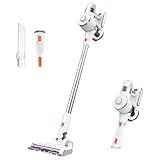 Ultenic U10 Pro Aspiradora Escoba sin Cable 400W, 30KPa, Autonomía 40Mins, Filtro HEPA, Aspirador Potente 26V 3 en 1 para Suelos, Alfombras y Pelo de Mascotas, Aspirador Vertical 2 Modos, Blanco