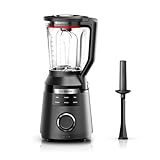 Bosch - Batidora VitaPower, Serie 6, 1.800 W, 6 Programas, Cuchillas ProSpeed, Jarra Tritan™, Negro, MMB6652B