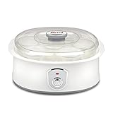 Girmi YG03 - Yogurtera, 7 tarros de cristal de 180 ml, Luces de funcionamiento, 20 W, 42 - 50° C, blanco
