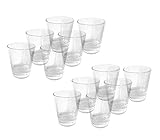 Provance 12 vasos de chupito Shotgläser corto de tequila, 2 cl, 4 cl, 20 ml, 40 ml, cristal estable, fondo reforzado, apto para lavavajillas, vasos de fiesta, vasos para bebidas