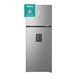 Hisense RT600N4WC2 - Frigorífico Dos Puertas, con dispensador, Alto 185 Cm, Congelador, Estantes XL, Cajón frutas y verduras, Silencioso, Inox