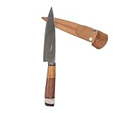 SHOPPLACE Cuchillo Artesanal de Acero al Carbono Argentino de Campo Asado Barbacoa Hoja 14 centimetros Acero al Carbono Combinado (68)