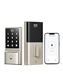 eufy Security Smart Lock C210, cerradura de puerta de entrada sin llave para puerta delantera, no requiere puente, fácil instalación, cerradura de cerrojo con teclado de pantalla táctil, control