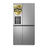 LG GSJC41PYPE - Frigorífico Side by Side, Serie 400, Instaview Door-In-Door, sin toma de agua, Clasificación E, 641 L, Inox Antihuellas