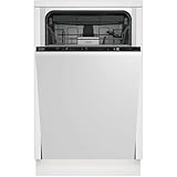 Beko DIS48120 - Lavavajillas integrable, Serie BEYOND, 45cm ancho, Clase Energética E, 8 programas/11 cubiertos, 3ª bandeja, Display digital, Inicio diferido