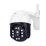 Cámara de seguridad exterior Cámara IP de 5MP, videovigilancia con Zoom óptico 5X, cámara CCTV inalámbrica de 3MP, NVR, cámara PTZ de protección de seguridad for exteriores en casa, camino de entrada,