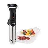 Klarstein Quickstick Smart Sous Vide - Roner Cocina Baja Temperatura, Abatidor de Temperatura para Cocinar a Baja Temperatura Ronner, Control App y Pantalla táctil, Temperatura 20-95 °C, 10-15 l.