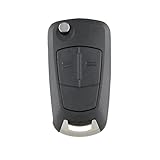 AUTOZOCO Carcasa Mando Llave del Coche 2 Botones Compatible con Opel y Vauxhall - 2004 a 2009 - para vehículos - Astra, Vectra, Tigra, Zafira, Corsa, sin Contacto para Pila.