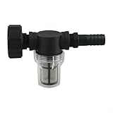 IBC - Conector de manguera de filtro de agua pluvial 100 malla de acero inoxidable para sistemas de recogida de agua de lluvia con pantalla de malla 100 para sistemas de agua limpia