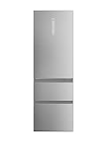 Haier 3D 60 Series 5 HTW5618CNMG - Frigorífico Combi, Cajones Direct Access, Circular AirFlow, WIFI, Tecnología ABT, Motor Inverter, My Zone, Humidity Zone, TotalNoFrost, An 60cm, 360L, Luz LED, Inox