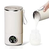 Hervidor Eléctrico de Viaje Portátil 400 Ml, Caldera de Agua Caliente de Acero Inoxidable Recargable con USB con Batería Dual de 3000 MAh