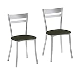 ASTIMESA SCALMGT Dos sillas de Cocina, Metal, Grafito, Altura de Asiento 45 cms