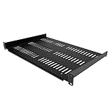 StarTech.com Estante Ventilado 1U para Armario Rack de Servidores - Bandeja Universal Voladiza para Montaje en Rack de 19' - Capacidad de 25kg - de 12' (30,5cm) de Profundidad (SHELF-1U-12-FIXED-V)