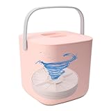 Mini Lavavajillas Portátil, 21 X 21 X 20 Cm, Limpieza Profunda de 360°, Lavavajillas de Encimera con Vórtice Artificial y Ondas Sonoras para Vajilla, Frutas y Verduras (PINK)