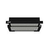 Cata Campana Extractora Telescópica TFH 6430GBK/B Display Digital 3+1 TURBO Motor Brushless Extra Silencioso Tira LED Fácil instalación Acabado Negro