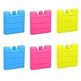 TaimeiMao 6 x Paquete frío extraplano, Hielos para Nevera Portatil, Placas Hielo Nevera Portatil de 200 g, Azul, para Neveras Portatiles y Mantenimiento o Aplicación de FRI (Color)