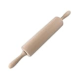 Zenker Rodillo de Amasar con Rodamientos, Rodillo de Repostería para hacer Pan, Masa de Pasta, Pizza y Galletas, Fabricado en Madera de Haya, Color Natural, 44.5 x 6 x 6 cm, 1 ud