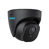 Reolink 5MP PoE Camara Vigilancia Exterior con Detección Personas/Vehículos IP Domo Cámara Seguridad IP66 Impermeable, Grabación de Audio, con Ranura para Tarjeta SD RLC-520A Negro