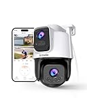 Tenda CH9 Cámara Vigilancia Wifi exterior con lente dual 2K+2K, Visión nocturna, Camara vigilancia de seguridad, Detección de personas y vehículos, Alerta y Seguimiento automático, Audio bidireccional
