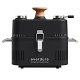 Everdure by Heston Blumenthal Cube 360 - Barbacoa de carbón portátil con capucha y termómetro, color negro