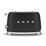 SMEG - Torradeira 2 Tostas Anni50, Preto Mate TSF01BLMEU