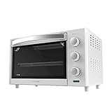 Cecotec Horno de Sobremesa Tostador 24 L Bake&Toast 2400 White. 1500 W, 3 Modos de Calor, Temporizador, Temperatura regulable, Puerta de Doble Cristal y Acabados en Acero Inox