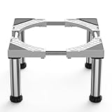 DEWEL Multifuncional Base Elevada, Altura 28-31cm, Lavavajillas Ajustable Base con 4 Pies Fuertes, 300 KG de Carga para Secadora Frigorífico Gabinete Desinfectante, Largo/Ancho 45-67cm, Blanco
