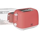 Tostadora EMMA - Envío 24h - Tostadora dos ranuras con apagado automático. Bajo Consumo, Alto Rendimiento de Electrodomésticos - Hogar y Hostelería (Rosa Coral)