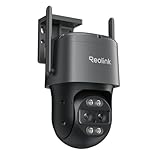 Reolink 4K Wi-Fi 6 PTZ Camara Vigilancia WiFi Exterior con Doble Lente, Zoom Híbrido 6X, Detección de Personas/Vehículos/Animales, Seguimiento Automático, Visión Nocturna en Color, TrackMix WiFi Gris