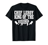 Hombre Chef Leroy es el rey de la barbacoa barbacoa asador Master Camiseta