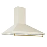 Klarstein Campana Extractora Decorativa 90 cm con Luces LED, Extractor Cocina Flujo Aire 591.5m³/h, Campanas Extractoras Acero, Extractores para Cocina con Filtros Anti Grasa con Bajo Consumo
