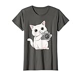 Fotografía divertida y linda de gato con cámara Kawaii Camiseta