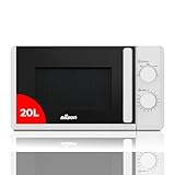 Nilson Microondas 20 Litros Básico Blanco NMW2700. 700W, 5 Programas, Modo Descongelación, Revestimiento Interior, Fácil Limpieza, Temporizador 35min.