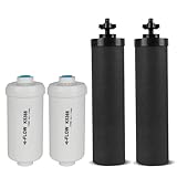 SUPER.BDACC Filtro de agua de gravedad, para elementos de purificación Berkey® Black Carbon (BB9-2®) y filtros de fluoruro K5366 (PF-2®), paquete combinado, compatible con sistema de filtración