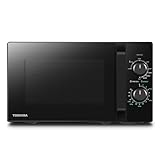 Toshiba Horno Microondas 20 L MW2-MG20P(BK), Grill 800W/1000W, con Crispy Grill y Función de Cocción Combinada, 9 Niveles de Potencia, Bombilla LED, Fácil Descongelación, Negro