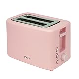 Jocca - Tostadora 2 Rebanadas con 7 Niveles de Tostado, Función Descongelar, Recalentar y Cancelar, Ranuras Anchas, Bandeja Recogemigas, Color Rosa, 700 W