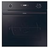 Haier I-Direct Series 2 HWO60SM2E9B - Horno Multifunción, Pirolítico, Hidrólisis, Conectividad WIFI y Bluetooth, Capacidad 70L, Easy Steam, 10 Funciones, Ventilación Radial, Iluminación Lateral, Negro