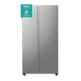 Hisense RS711N4ACE- Frigorífico Side by Side, Capacidad 547 L con 178.6 cm Alto, No Frost, Super Freeze, Alarma de Puerta Abierta, Modo Vacaciones, Freezer Convert, Bajo Nivel de Ruido ,Clase E, Inox