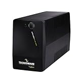 Tecnoware Power Systems - UPS ERA PLUS 900, Protección Apagón y Sobretensión, Autonomía 13 min PC/50 min Módem, AVR Plus, Silencio Absoluto, 2 Tomas Schuko, Negro, 900VA, listo para usar