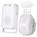 Alarma con Detector de Movimiento, Timbre de Tienda, Timbre inalámbrico con 22 melodías Sistema de Alarma por Infrarrojos para caravanas, Casas, garajes, 1 Sensor y 1 Receptor