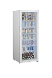 METRO Professional Frigorífico para Bebidas GSC4240, Nevera Vertical con Puerta de Cristal, 54 x 54.5 x 139.5 cm, Iluminación Led, 6 Estantes Ajustables, con Cerradura, 4-18 °C (237 L, Blanco)