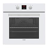 Svan Horno MultifunciónCon Ventilador Cristal blanco SHM6700DCB. Capacidad 69 Litros, 2300W, 6 Programas, Interior Esmaltado, Fácil Limpieza, Display LED Manual, Eficiencia Energética Clase A