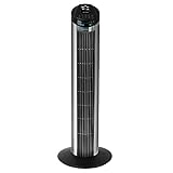 Cecotec Ventilador de Torre Digital con Temporizador y Mando a Distancia EnergySilence 890 Skyline. 50 W, 30'' (76cm) de Altura, Oscilación, Motor de Cobre, 3 Velocidades, 3 Modos, Negro